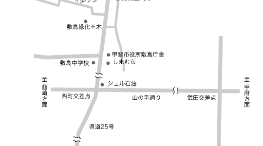 山の手通り西町交差点近辺の地図